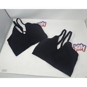 YITTY Nearly Naked Shaping Longline Sports Bra Black 1X/2X Fabletics NWT x2